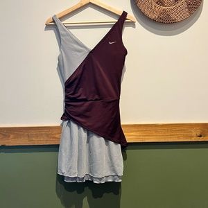 Nike Maria Sharapova Burgundy and Gray Clay Court Tennis Dress RARE Size Small